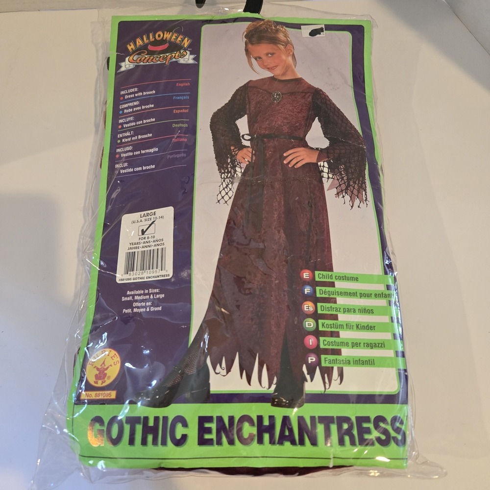 Vampiress Gothic Enchantress kids Rubies‎ Coatume girls Size 12-14 Halloween